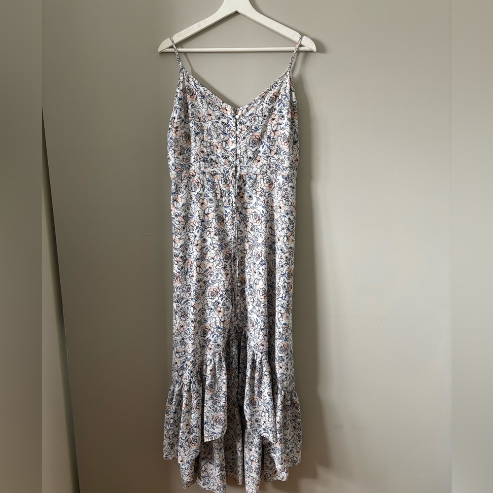 Nanette Lepore Floral Ruffle High-Low Maxi Dress